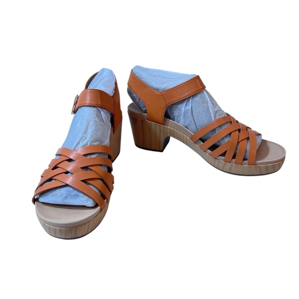 Dr Scholls First Of All Ankle Strap Sandals Womens New Heel Height 3”